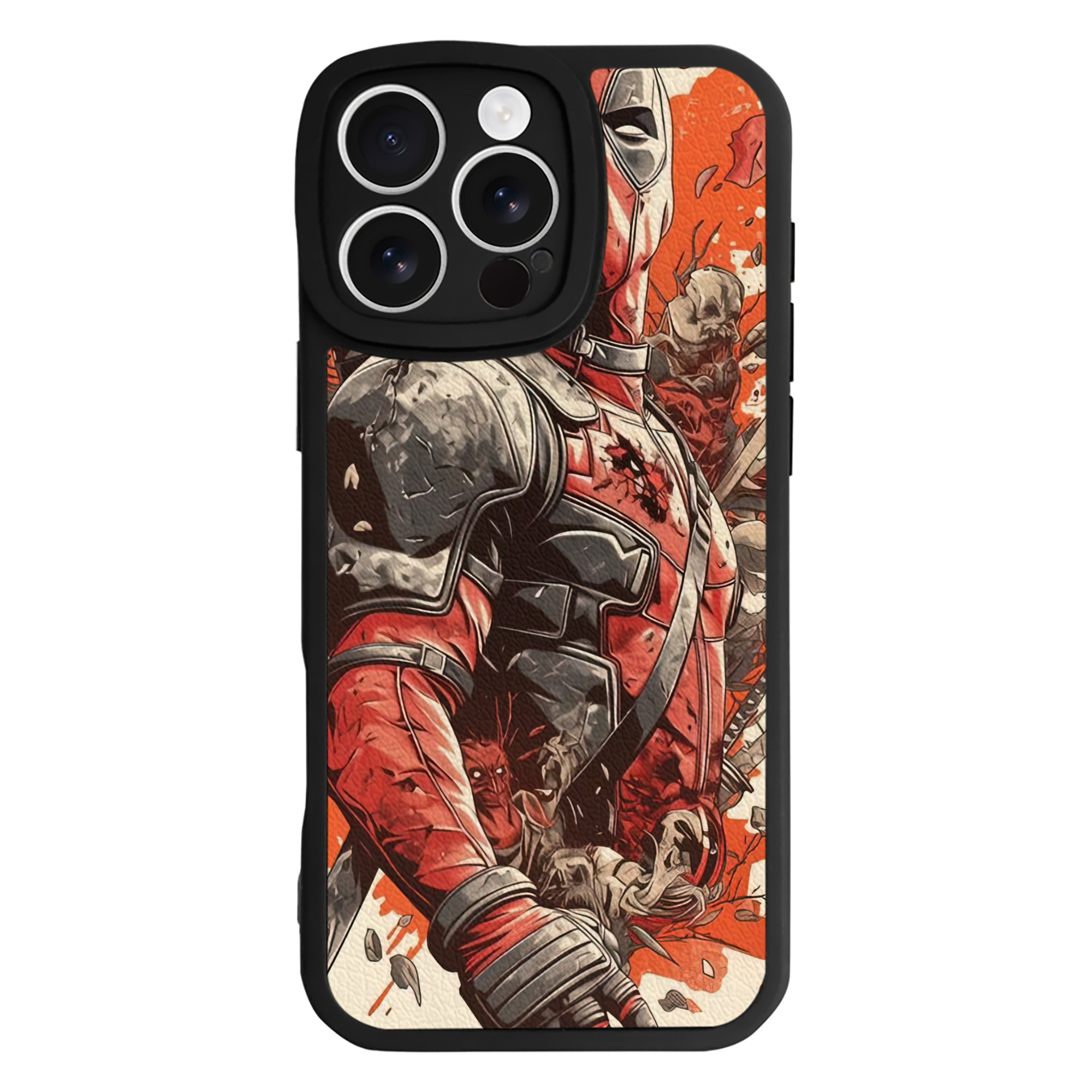 （画像用） Deadpool デッドプール 【iPhone 16シリーズ対応】シリコンスマホケース（レザー調） 材質：シリコン
